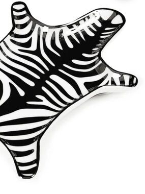 #66 Black & White Zebra Pattern Decorative Tray -